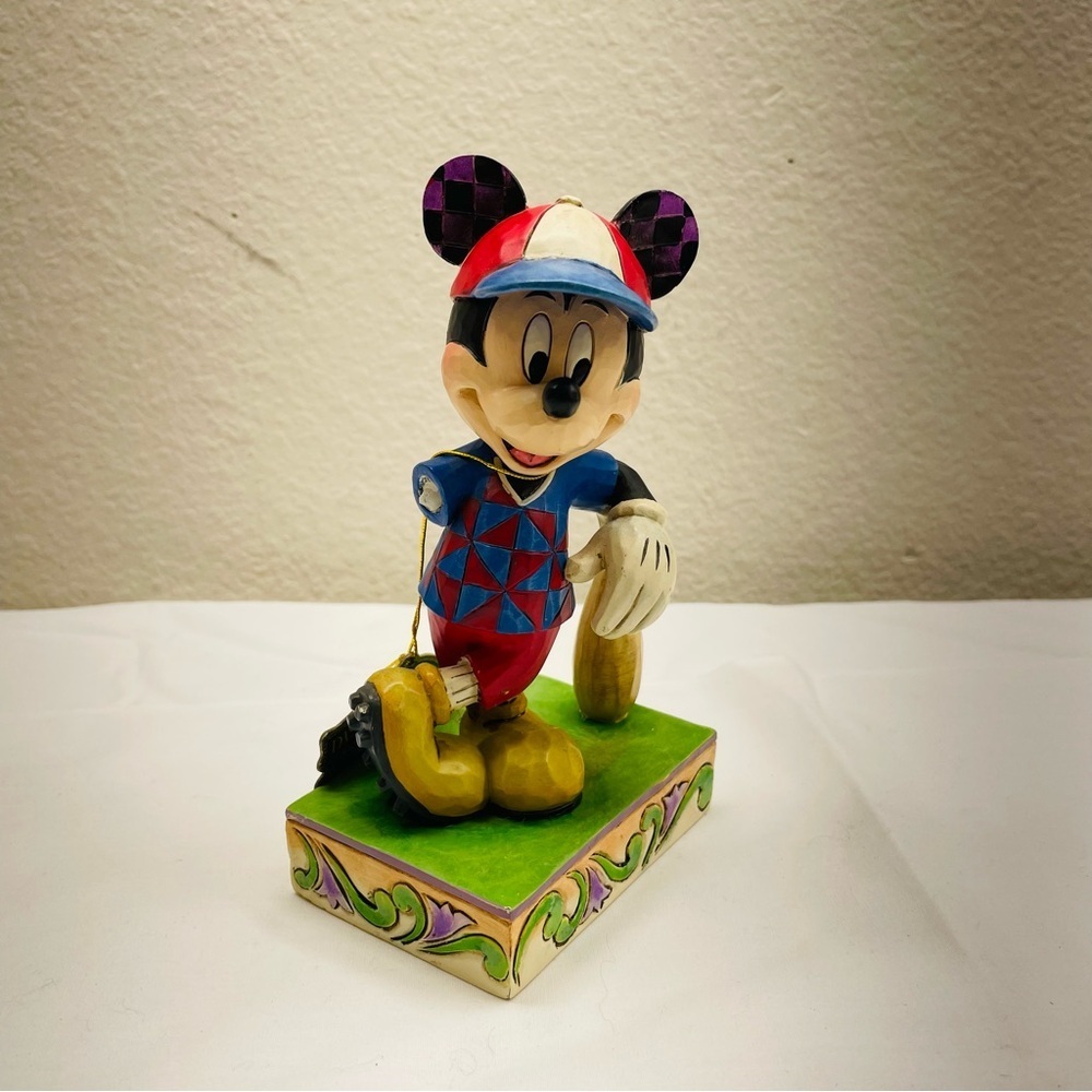Jim Shore Disney Traditions Batter Up 4050400 Mickey Mouse READ Flaw